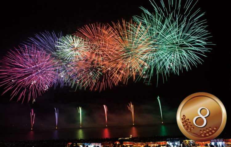 Kishiwada port festival fireworks 